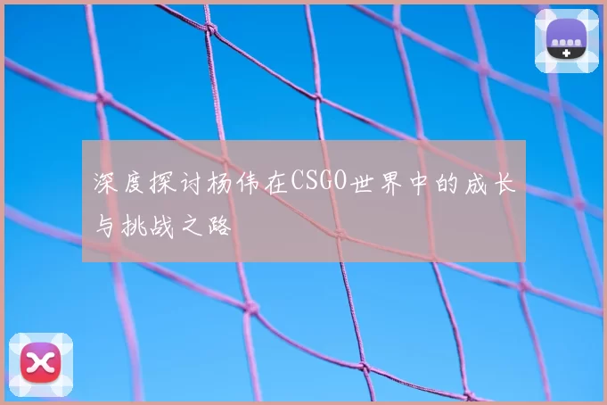 深度探讨杨伟在CSGO世界中的成长与挑战之路